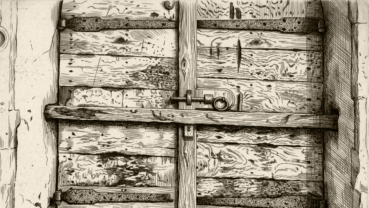 Marks on the north door